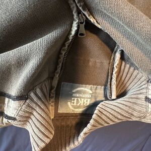 BKE Gray Zip Up Sweater